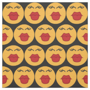 Kissing Emoticon custom colour fabric