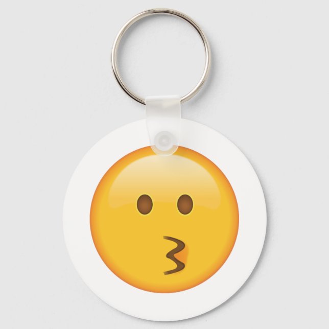 Kissing Face - Emoji Key Ring (Front)