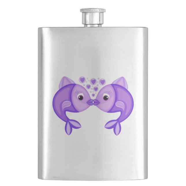 KISSING FISH HIP FLASK (Front)