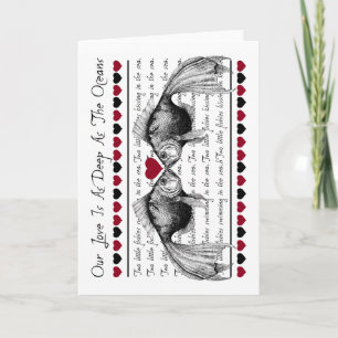 Kissing Fish Love Valentine's Day Holiday Card