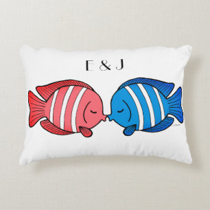Kissing Fish Pillow Custom Wedding Gift for Couple