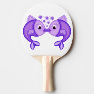 KISSING FISH PING PONG PADDLE