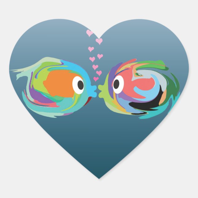 Kissing Fish sticker (Front)