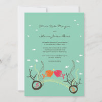 Kissing Fishes Corals Beach Whimsical Cute Wedding