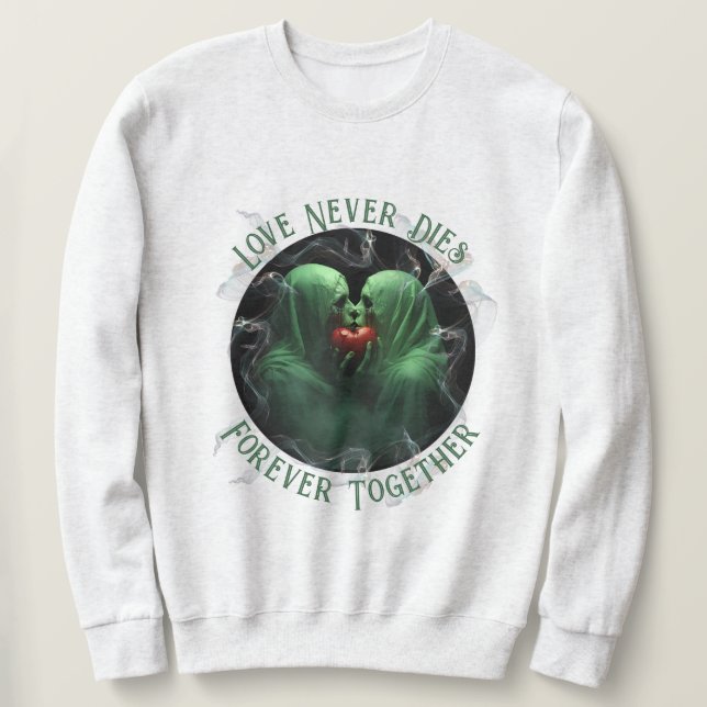 Kissing Ghosts Halloween Shirt (Design Front)