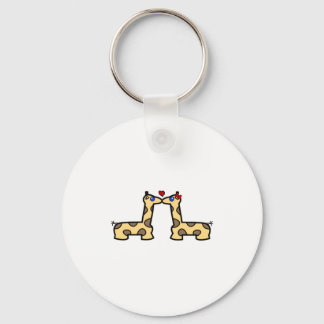 Kissing Giraffes Key Ring