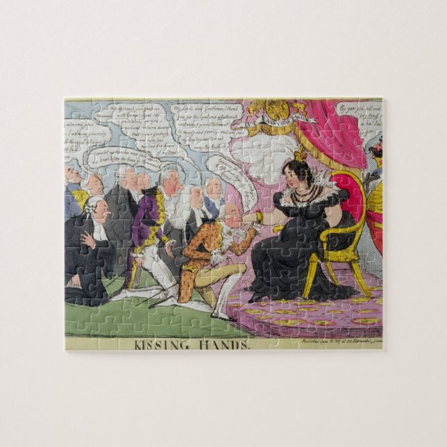 Kissing Hands, published 1827 (colour litho) Jigsaw Puzzle (Horizontal)