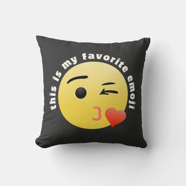 Kissing Heart Emoji Cushion (Front)