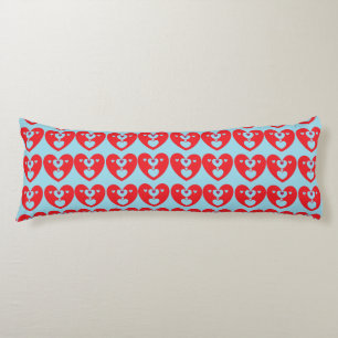 Kissing Hearts Body Pillow
