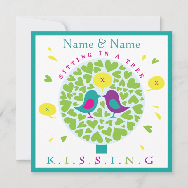 KISSING IN A TREE invitation (Front)
