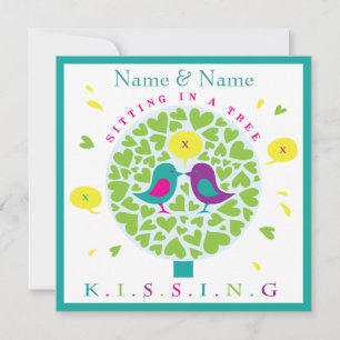 KISSING IN A TREE invitation