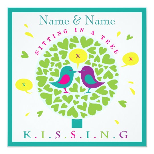 KISSING IN A TREE invitation