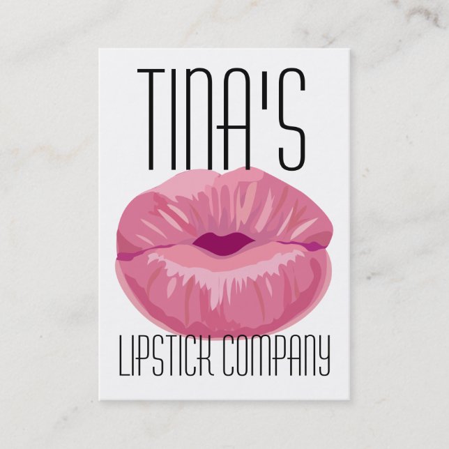 Kissing Lips Business Card (Front)