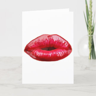 Kissing lips! holiday card