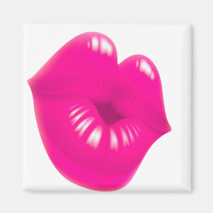 Kissing Lips Pattern Magnet