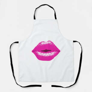 Kissing Lips Pink Apron
