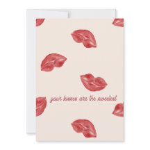 Kissing Lips Red on beige colour valentine's day