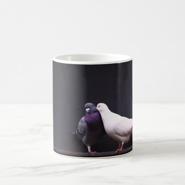 Kissing Love Birds Coffee Mug (Center)