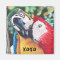kissing macaws magnet