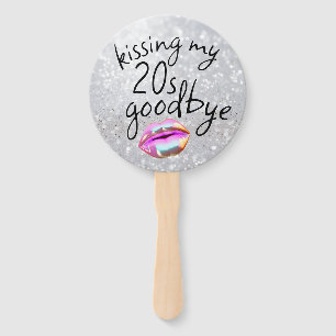 Kissing My "20s" Goodbye Personalised Hand Fan
