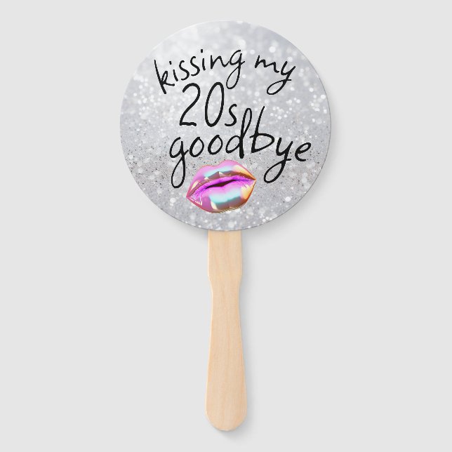 Kissing My "20s" Goodbye Personalised Hand Fan (Back)