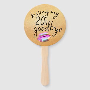 Kissing My "20s" Goodbye Personalised Hand Fan