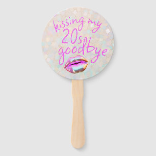 Kissing My "20s" Goodbye Personalised Hand Fan