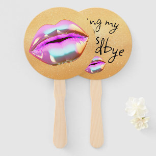 Kissing My "30s" Goodbye Hand Fan