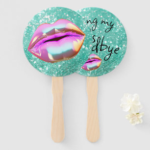 Kissing My "30s" Goodbye Hand Fan