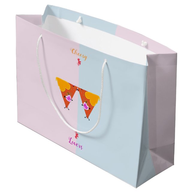 Kissing Nacho Valentines Large Gift Bag (Back Angled)