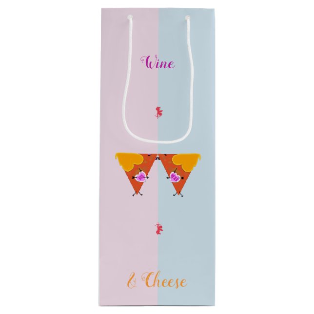 Kissing Nacho Valentines Wine Gift Bag (Front)