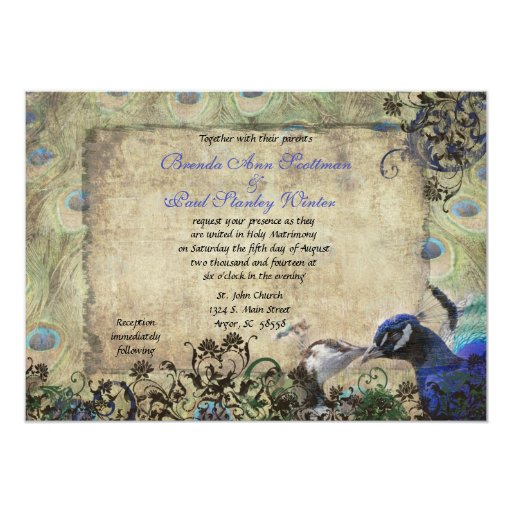 Peacock Wedding Invitations Uk 10