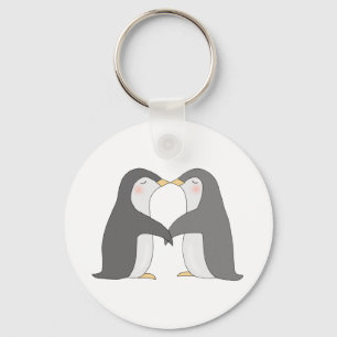 Kissing Penguin Key Chain Cute Penguin Couple Key