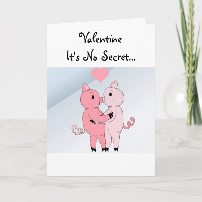 Kissing Piggys Holiday Card (Front)