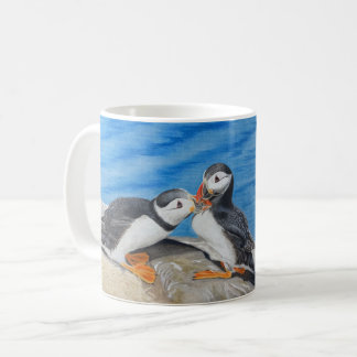 Kissing Puffins Coffee Mug