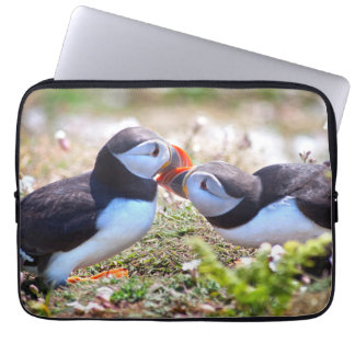 Kissing Puffins Laptop Sleeve