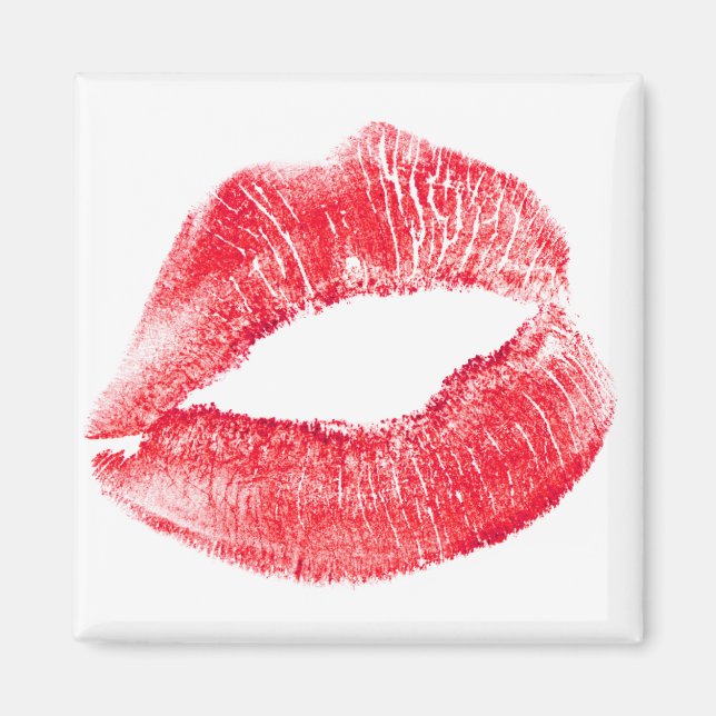 Kissing red lips magnet (Front)