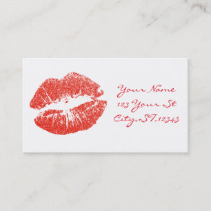 Kissing Red lips Thunder_Cove Business Card