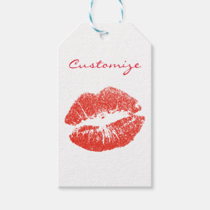 Kissing Red lips Thunder_Cove Gift Tags