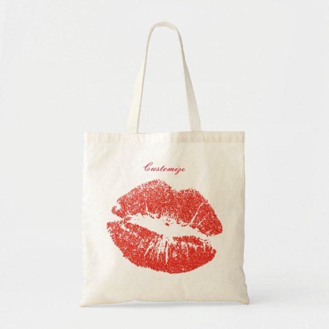 Kissing Red lips Thunder_Cove Tote Bag (Front)