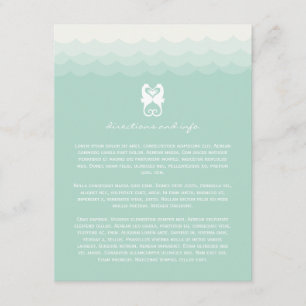 Kissing Seahorses Heart Summer Beach Wedding Enclosure Card