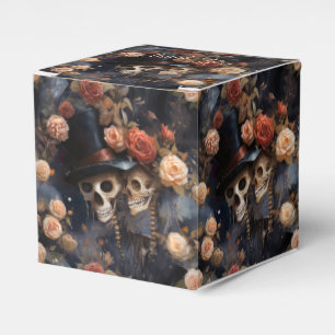 Kissing Skulls Romantic Skeleton Gothic Wedding Favour Box