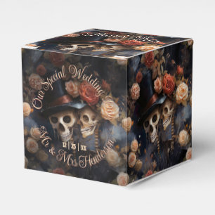 Kissing Skulls Romantic Skeleton Gothic Wedding Favour Box