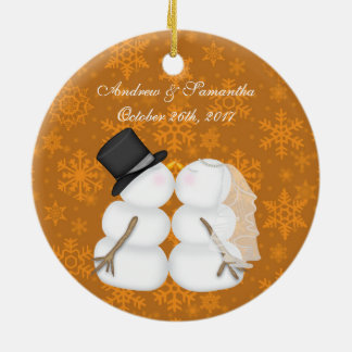 Kissing Snowmen Married Our First Christmas Ceramic Tree Decoration