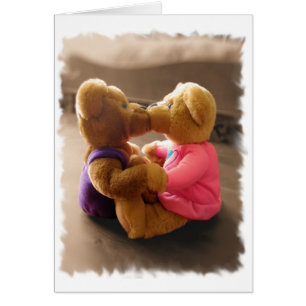 Kissing Teddies Card