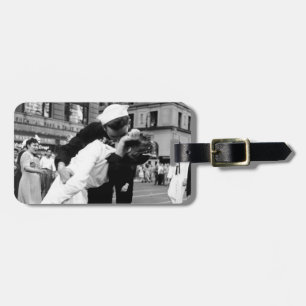 Kissing the War Goodbye at Times Square Luggage Tag