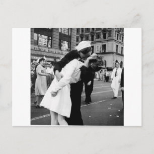 Kissing the War Goodbye at Times Square Postcard