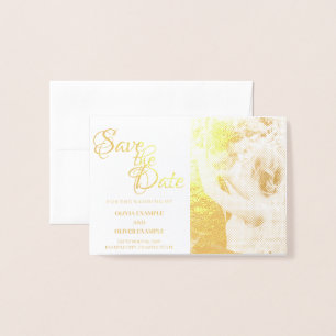 Kissing wedding couple in monochrome foil card