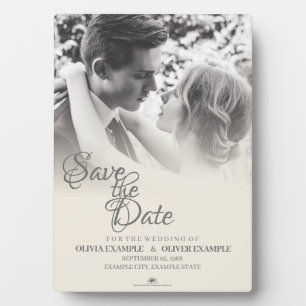 Kissing wedding couple in monochrome plaque