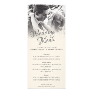 Kissing Wedding Couple in Monochrome Rack Card